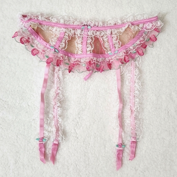 New!For Love and Lemons Sweet Cherries Garter Belt - Picture 6 of 11